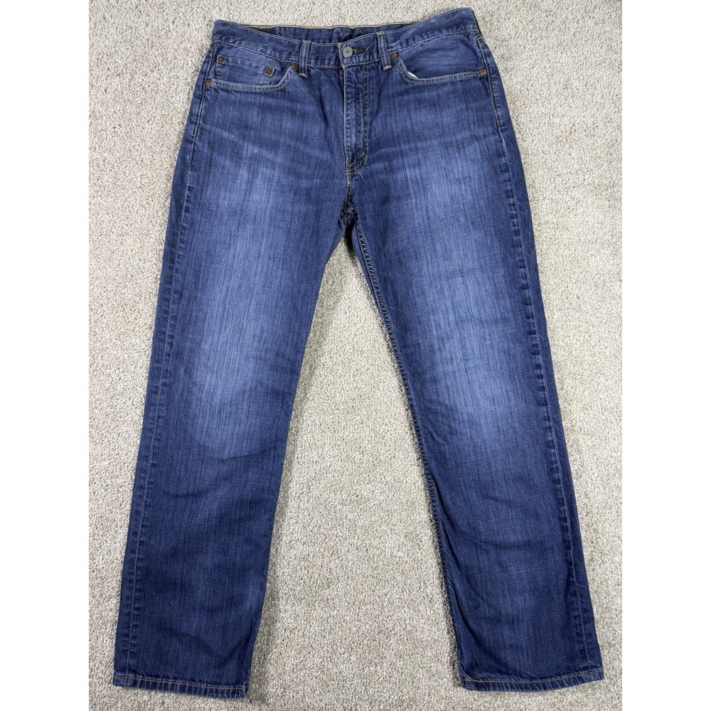 ⁠Levi's 514 Straight Fit Jeans Mens Size 36x32 Blue Medium Wash Denim Pants⁠